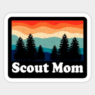 Womens Scout Mom Vintage Camping 70s Hiking Retro Sticker